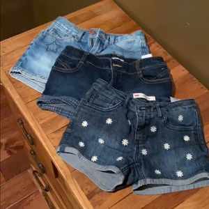 Lot of 3 girls Jean shorts